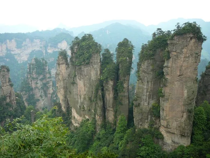 Zhangjiajie-Wulingyuan- Natuurpark-rotspilaren